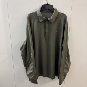 GORUCK Performance Polo Shirt Mens XL Olive Green Long Sleeve Tactical Rucking